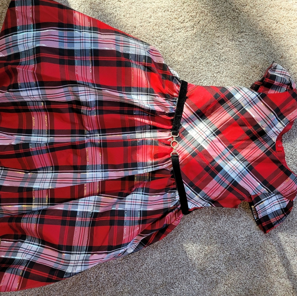 Rare Editions Girls Plaid Dress 6X
